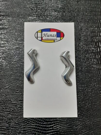 Brinco zig zag pequeno de alumínio